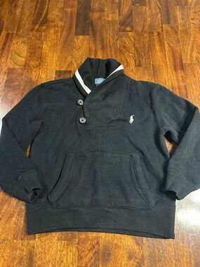 Polo by Ralph Lauren Black Sweatshirt with White Trim